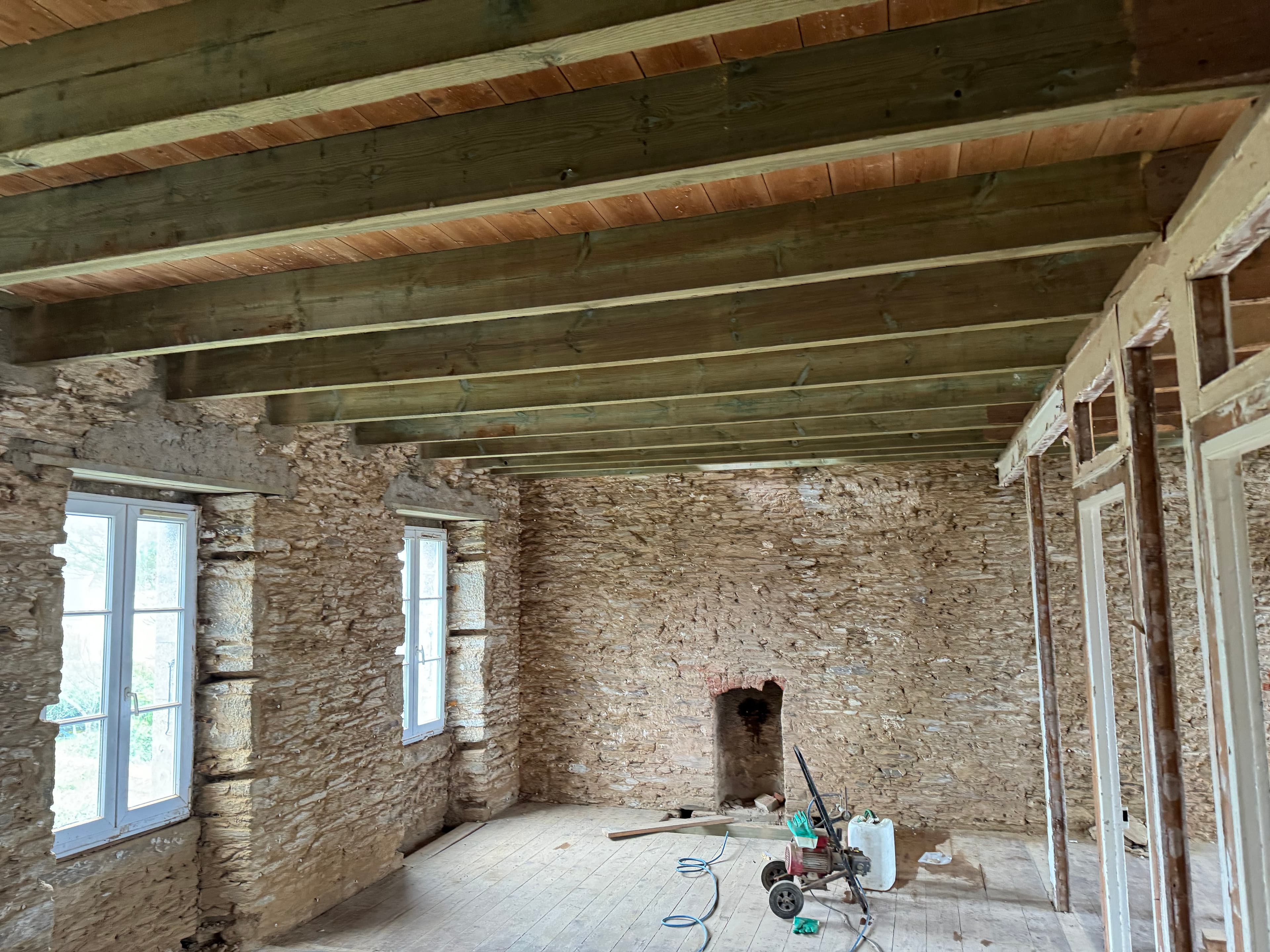 Reprise des sections de bois en charpente